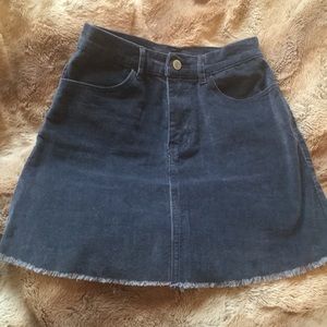 Brandy Melville Juliette Navy Curdory Skirt